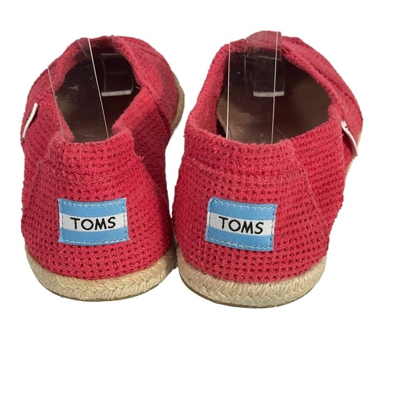 Toms Womens Alpargata Perforated Berry Pink Espadrille Slip On Loafer Shoe 7.5M - Picture 8 of 11